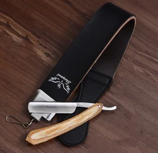 LEATHER SHARPENING STROP/BELT/STRAP BARBER SALON STRAIGHT CUT THROAT RAZOR BLADE