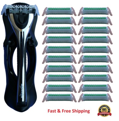 20 Wilkinson Oasis Women Razor Blades Refills cartridges Metal Shaver Handle