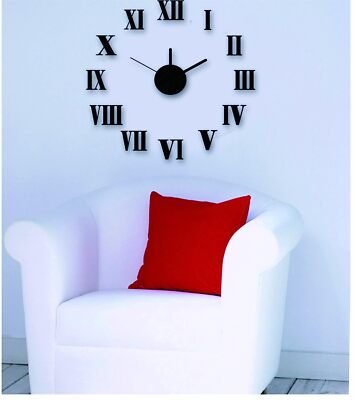 Design 1 Wanduhr 60 cm 3 D XL Wand Uhr Modern Selbst gestaltbare Do-it-yourself
