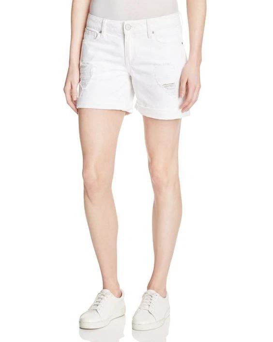 DL1961 Karlie Boyfriend Denim Shorts in Polar White SIZE 27 #2614 (E222)