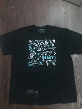 Limited Edition Signed Mr. Beast Shirt, 24-Hour MrBeast Livestream X-Large Tee.