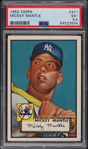 1952 TOPPS MICKEY MANTLE #311 PSA 5.5 EX+ GREAT CENTERING