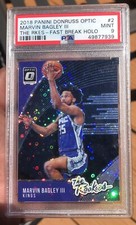MARVIN BAGLEY • Kings 2018-19 Optic The Rookies Fast Break Disco PSA 9 2nd Pick