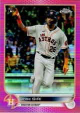Jose Siri 2022 Topps Chrome Pink Base Rookie Card #204 - Astros