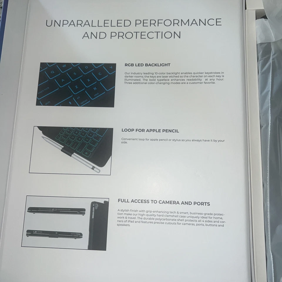 Typecase Flexbook Touch 7-in-1 Keyboard Case For iPad Pro 12.9 inches, black - Image 3 of 4