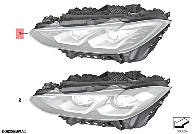 Genuine BMW BMW I M3 G22 G23 HEADLIGHT WITH LED TECHNOLOGY RIGHT  