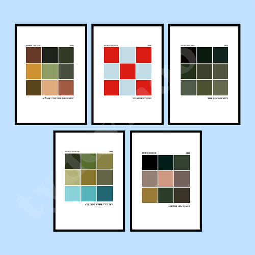 PIERCE THE VEIL Discography Aesthetic Colour Pallette Album Music