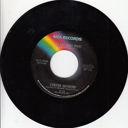 Lynyrd Skynyrd – You Got That Right / Ain't No Good Life 7" 45 - Image 2 of 4