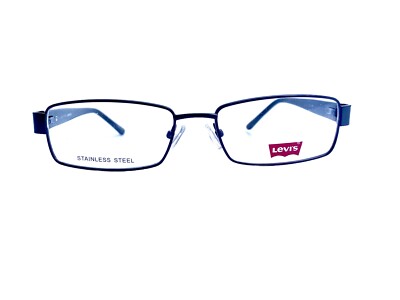 New Levi s Black Stainless Metal Rectangular Eyeglasses LS 544A-1 54 17 140