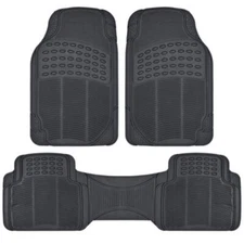 Car Floor Mats Full Set 3pc All Weather Rubber Liners Black for Toyota RAV4