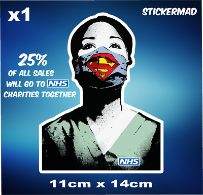 x1 NHS Stickers Superheroes National health service Nurses Doctors Key workers