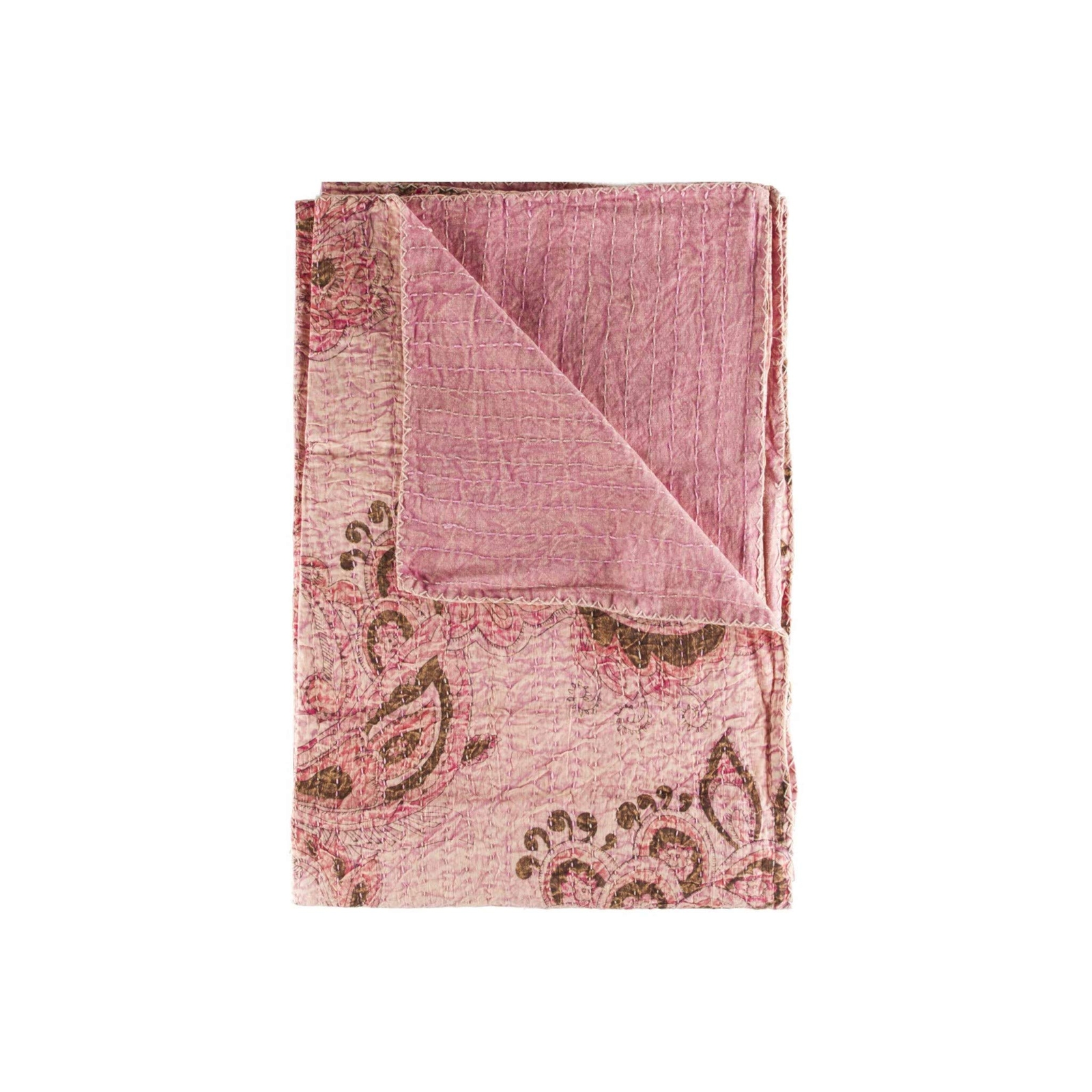 Желтое и красное хлопчатобумажное одеяло Kantha с цветочным рисунком размером 50 X 70 см и вышивкой 21490₽