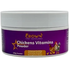 Multi-Vitamins Supplement for Chickens, Fertility, Bone & Growth Support 100g