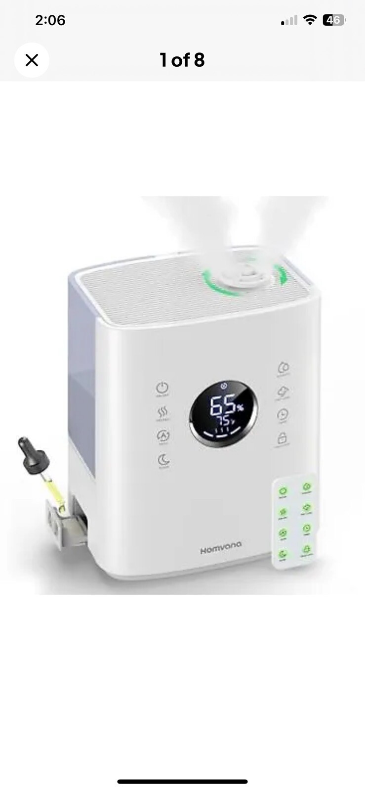 S For Bedroom Large Room Home 6.5l Smart Warm And Cool Mist 