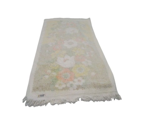 Vintage 1970s Royal Terry California Floral Cotton Bath Towel GUC - Picture 5 of 20