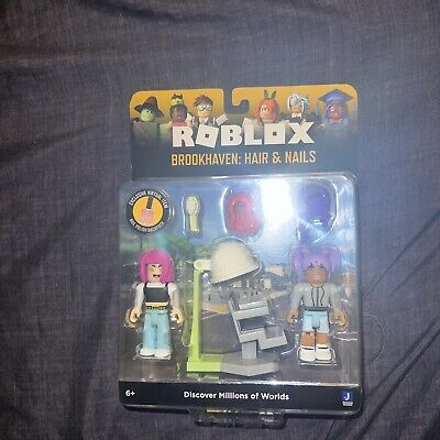 Roblox Action Collection Brookhaven Hair & Nails Action Figures w/ Virtual  item