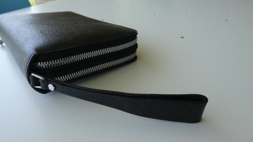 Valextra two-zip wallet in black calf leather, original box and tags - Picture 4 of 20
