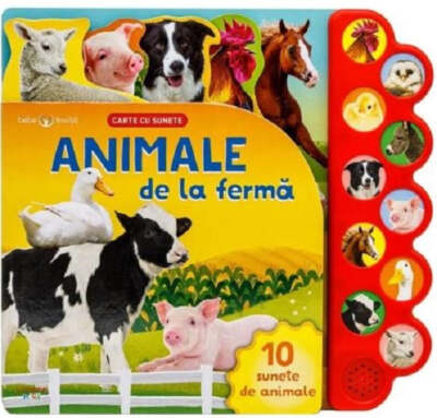 ANIMALE DE LA FERMA CARTE CU SUNETE 10 SUNETE DE ANIMALE
