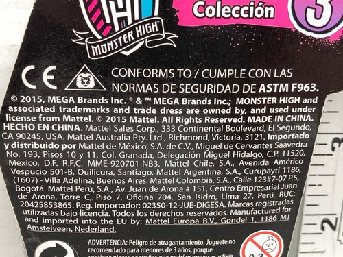 Mega Bloks Monster High Collection 3 CNF78 Clawdeen Minifigure New Sealed B - Picture 3 of 4