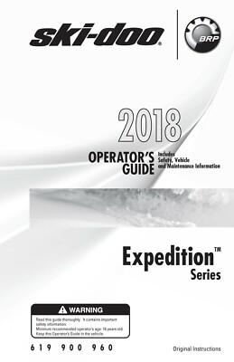 Ski-Doo Owners Manual Book Guide 2018 Expedition LE 600 HO E-TEC