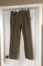 NEW Women  s Calvin Klein Taupe Corduroy Pants, straight leg, size 32 X 32L