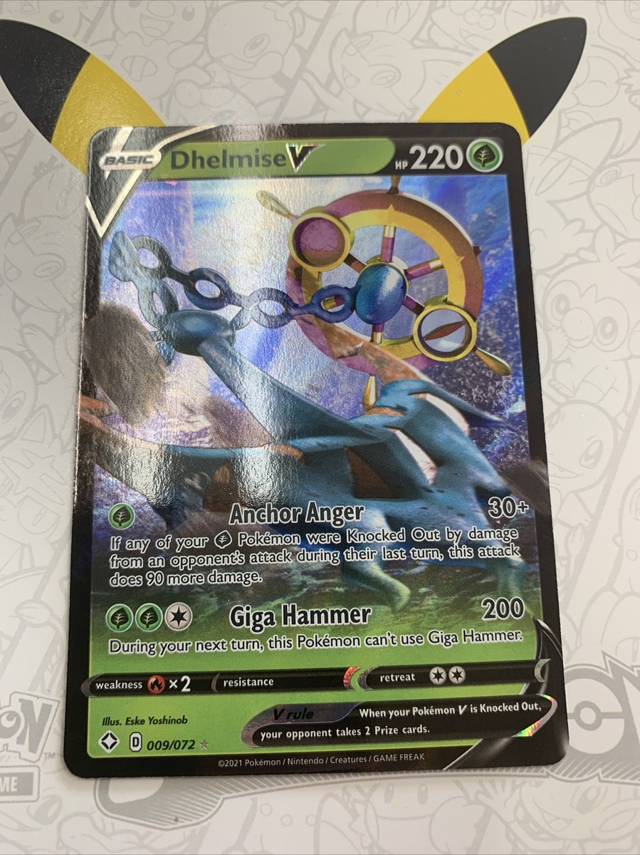 Pokémon TCG Dhelmise V Shining Fates 009/072 Holo Ultra Rare