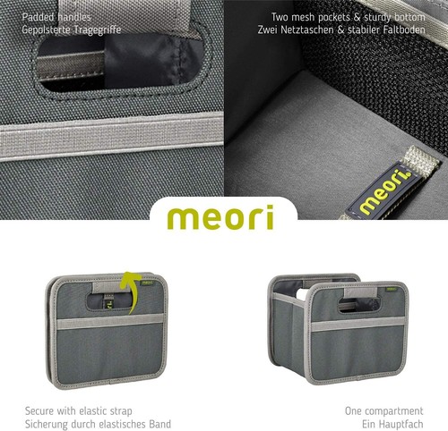 Meori Mini Foldable Storage Box, 1-Pack, Granite Grey Solid - Picture 4 of 11
