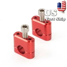 Motorcycle HandleBar Fat Bar Mount Clamps Risers Adaptor 7/8" Dirt Pit Bike ATV