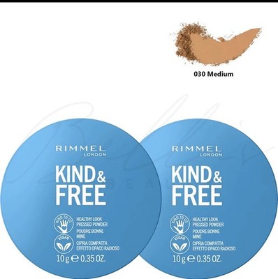RIMMEL Kind & Free Healthy Look Pressed Powder 10g - 030 Medium 2er Pack