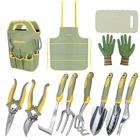 Set of 12 Garden Tool,  Heavy-Duty Aluminum Gardening Hand Tools with Green