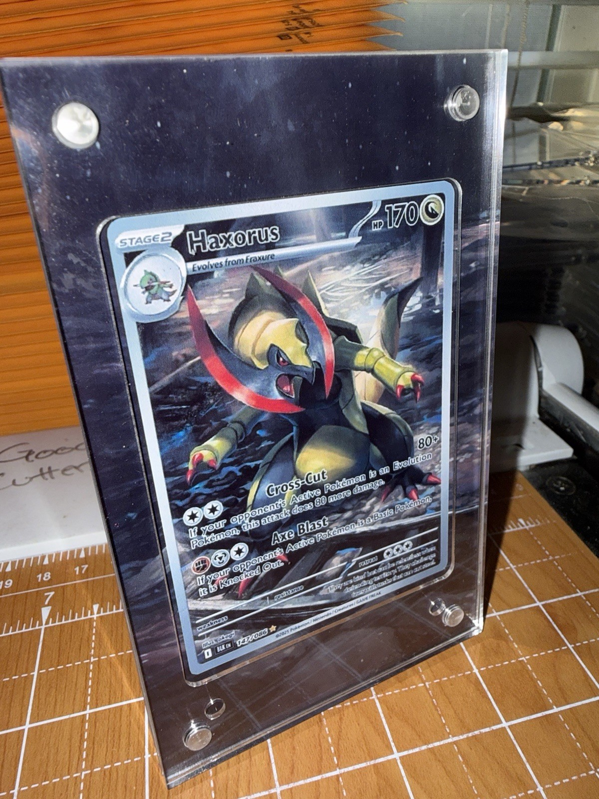 Haxorus 147/086 Pokemon TCG Sv: Black Bolt Magnetic 🧲 Extended Art Case