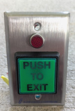 Alarm Controls TS-3 Push to Exit Button with Red LED Untested As Is