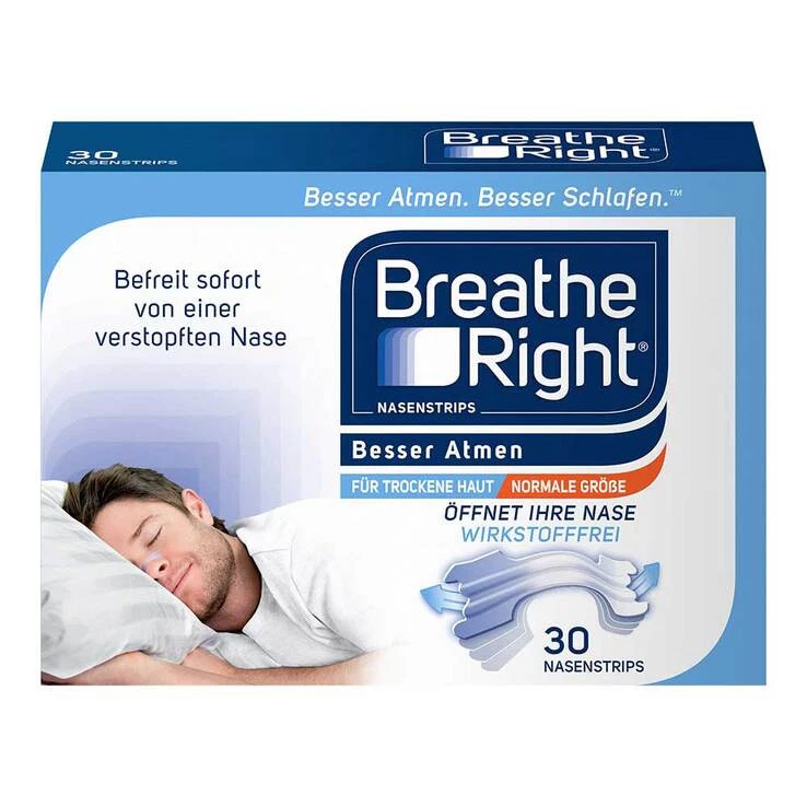Besser Atmen Breathe Right Nasenpflaster normal transparent · 30 St · PZN 17179