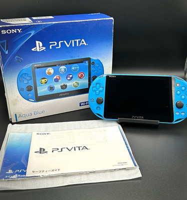Sony PS Vita PCH-2000 Aqua Blue Console CIB - Region Free - Excellent Condition