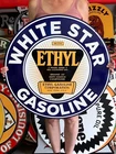 Vintage Old Style Sign White Star Gas NOT Porcelain Made in USA 30x30