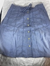 Vintage Joyce Jaguar Collection A Line Panel Skirt Button Down Drawstring Waist