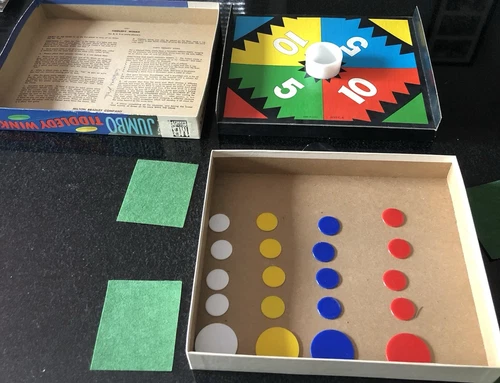 Vintage 1963 Milton Bradley Jumbo Tiddledy Winks Board Game