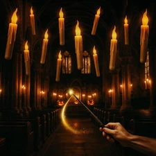 KatchOn, Halloween Floating Candles with Wand Remote - 12 Pcs, Magic Flickeri...