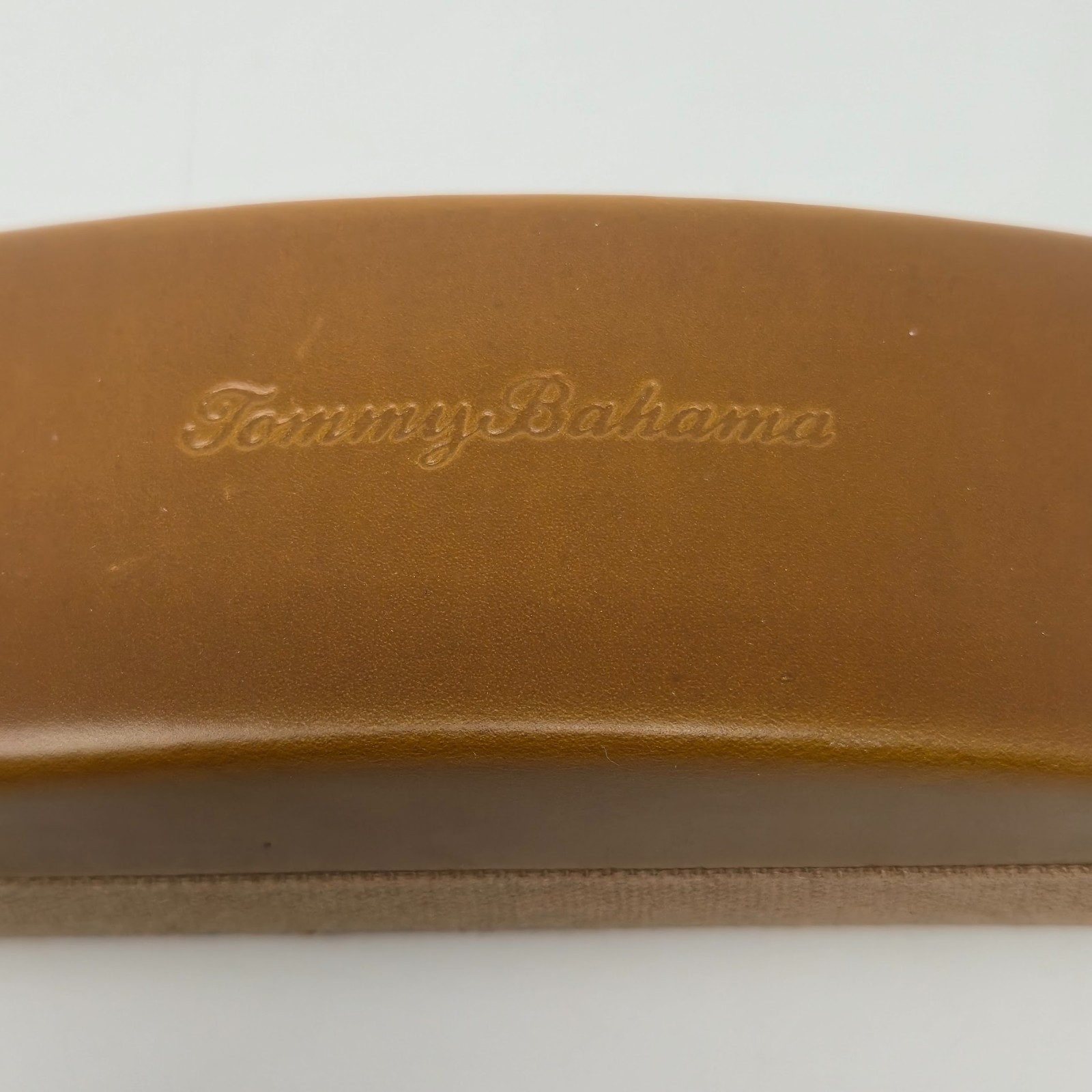 Set of 2 Tommy Bahama Hard Eyeglass Cases Tan Brown with Cleaning Cloths image 3