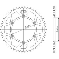Zahnrad Stahl P520 - Z50 (DIS.16204) Kawasaki 125 KX 96/97