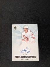 2021-22 SP Authentic Seth Jarvis Retro Future Watch Auto /99 Hurricanes RC