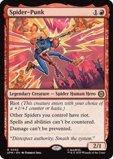 2025 Magic: The Gathering Marvel's Spider-Man Spider-Punk (#92, Rare, Near Mint)