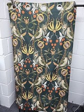 Dunelm Havisham Dark Green Eyelet Lined Curtains Pair 66"X54". PD2007851