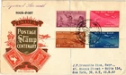 Dr Jim Stamps India Fdc Postage Stamp Centenary 1954 4V Set Registered Air Mail