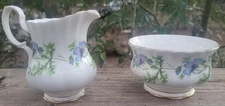 Vintage Royal Albert Creamer and Sugar Bowl Set Richmond Pattern - 1954 - 1955