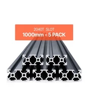 VEVOR 5PCS 39.4 in (1000 mm) T Slot 2040 Aluminum Extrusion Anodized Linear Rail