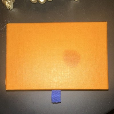 Louis Vuitton Orange Cardboard Gift Box with Blue Pull Tab 