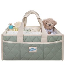 Diaper Caddy Organizer for New Parents, Baby Diaper Caddy with Water-Resistan...
