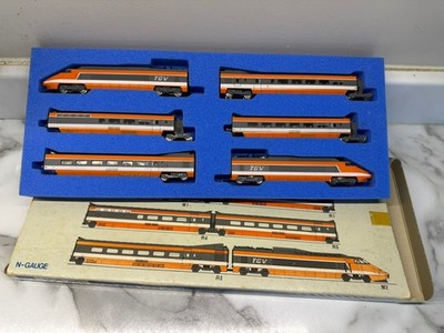 Kato 10-091 Spur N TGV 6 Wagen Set in orangegrauer Lackierung