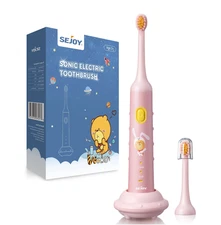Electric Toothbrush for Kids & Timer and 2 Brush Heads Sonic Smart Rechargeable